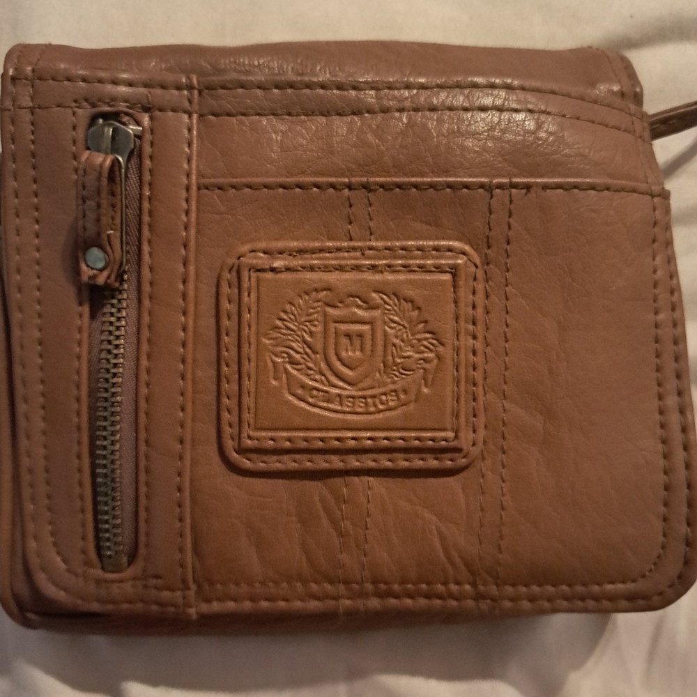 Mitzi Classic  Brown Leather Purse - Vintage 80s